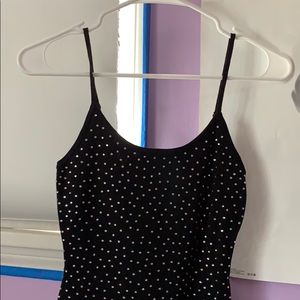 Black jeweled bodysuit